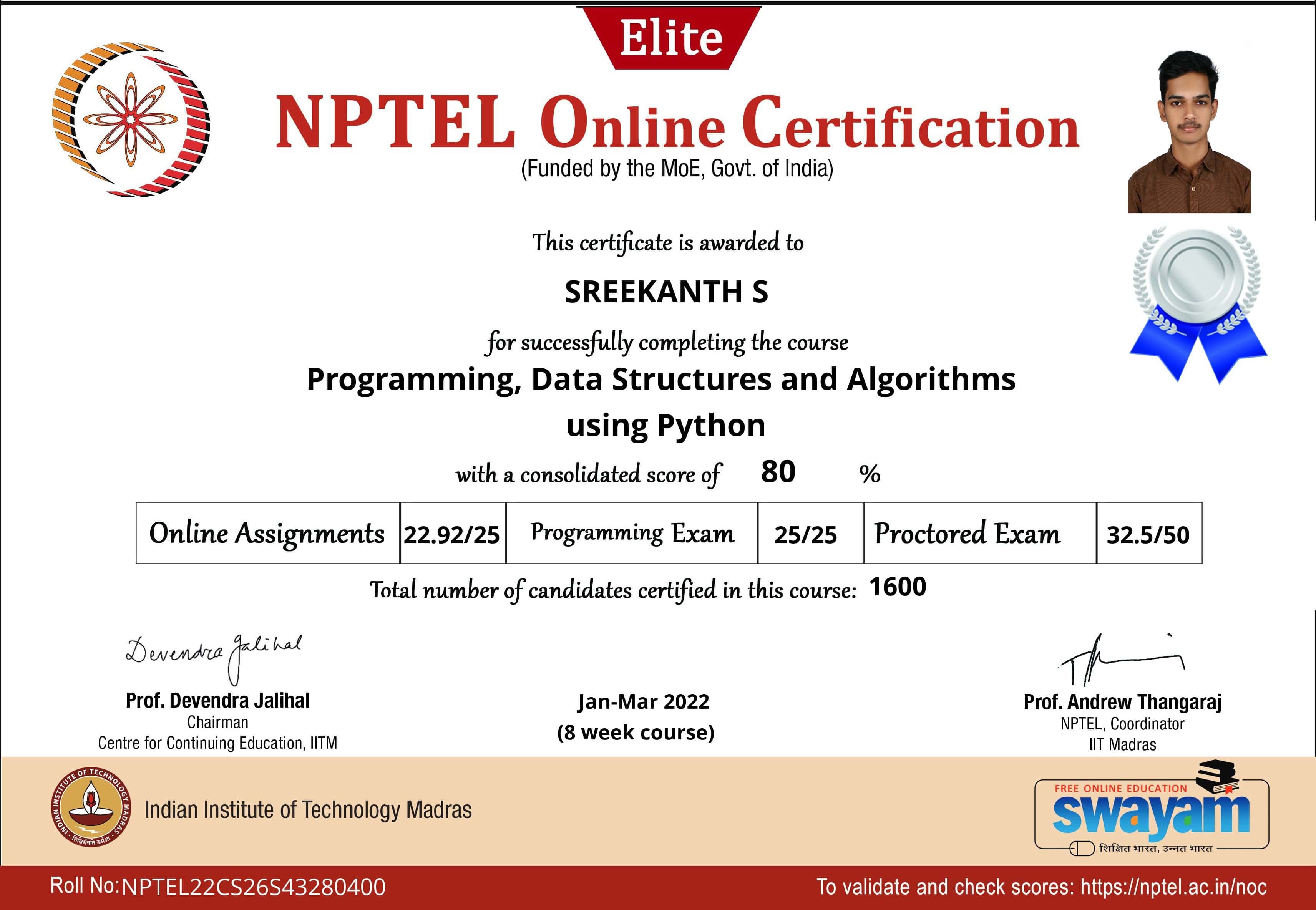 pdsa certificate